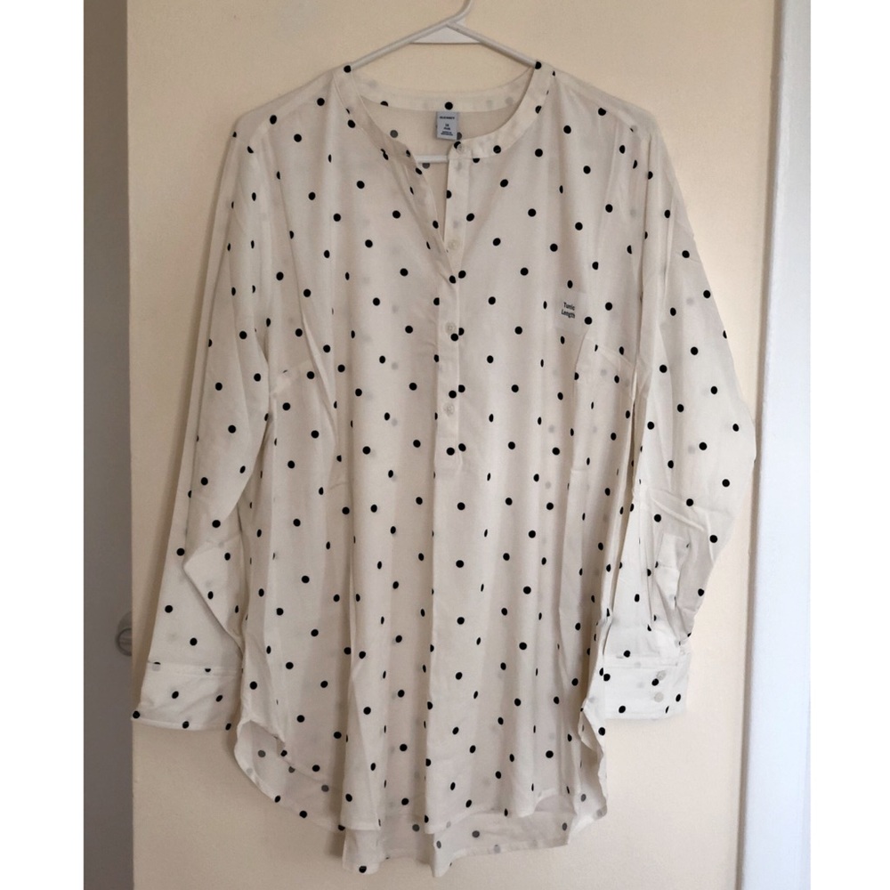 NWT! Old Navy No-Peek Button Popover Stretch Tunic